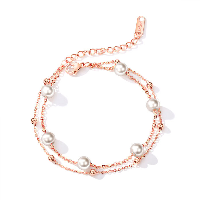 Weiße Perlen Armband