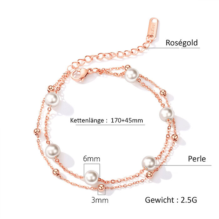 Weiße Perlen Armband