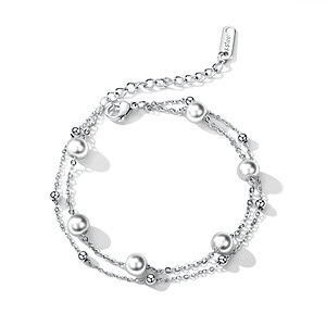 Weiße Perlen Armband