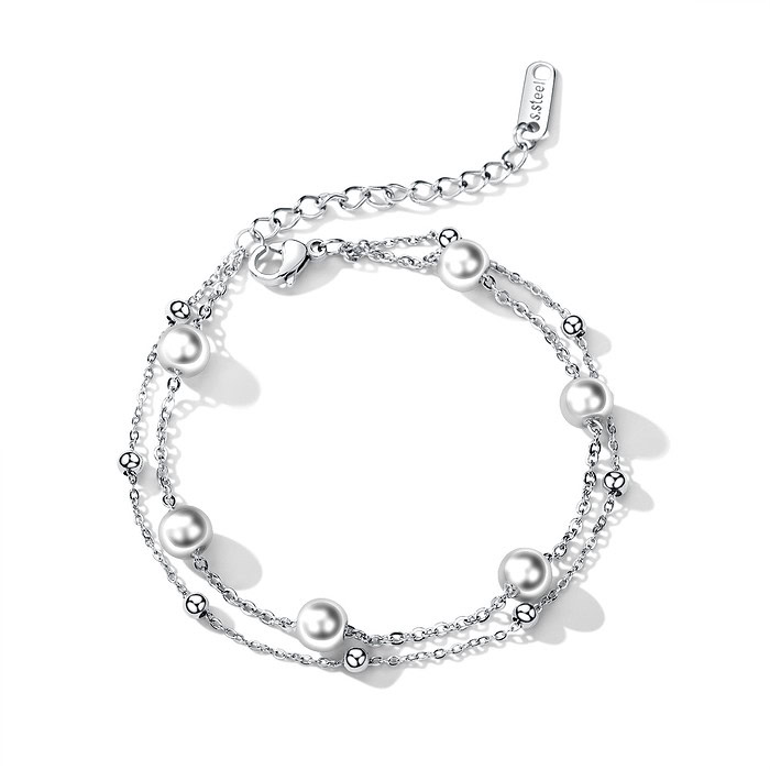 Weiße Perlen Armband