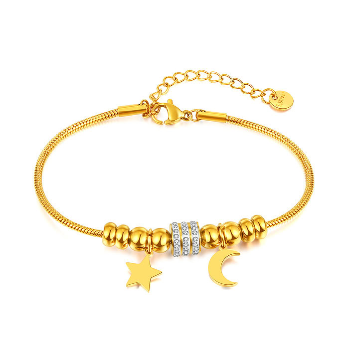 Bettelarmband Mit Stern Mond Anhänger