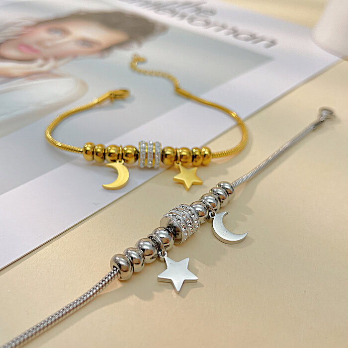 Bettelarmband Mit Stern Mond Anhänger – Bild 5