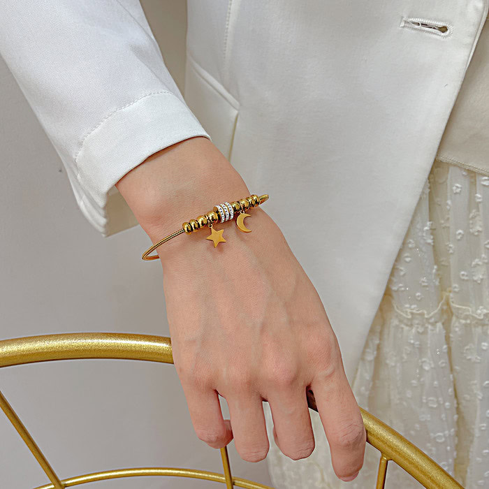 Bettelarmband Mit Stern Mond Anhänger – Bild 4