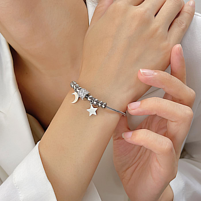 Bettelarmband Mit Stern Mond Anhänger – Bild 2