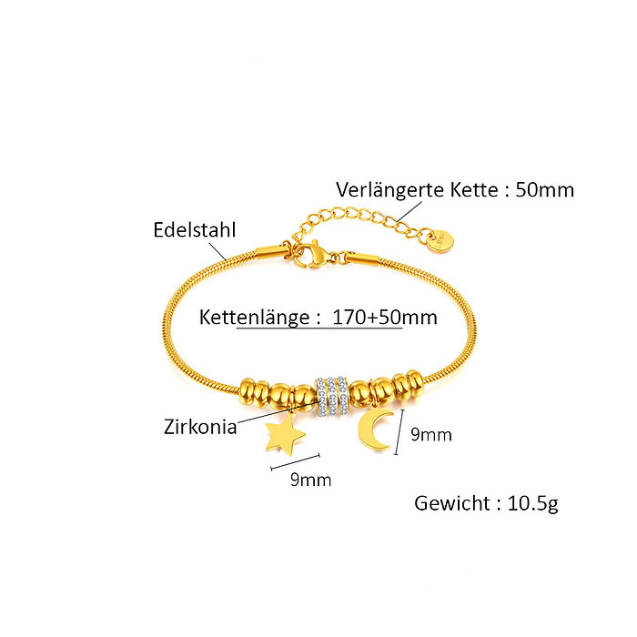 Bettelarmband Mit Stern Mond Anhänger – Bild 3