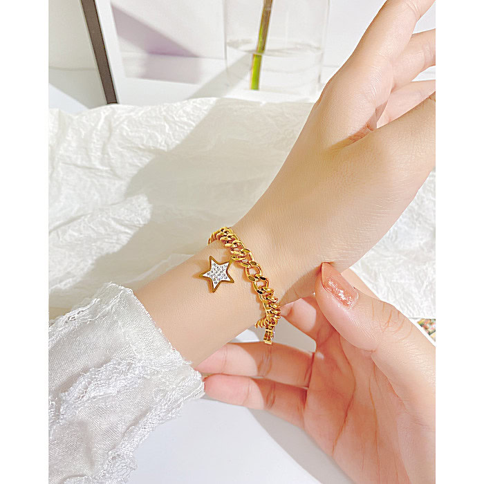 Stern Armband Titan Gold – Bild 5