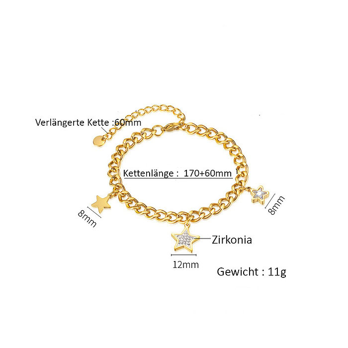 Stern Armband Titan Gold – Bild 3