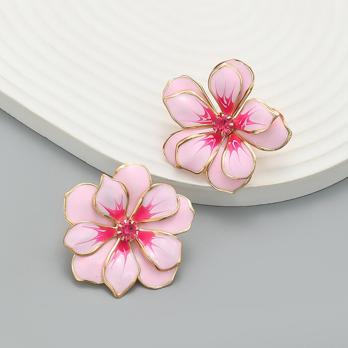 Blumen Stecker Ohrringe Bunt