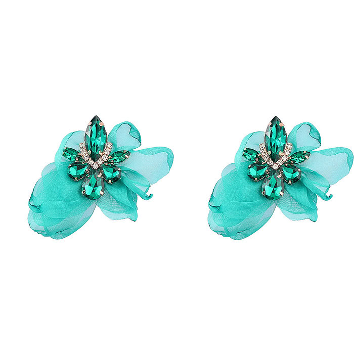 Schwarz Blumen Stecker Ohrringe – Bild 11