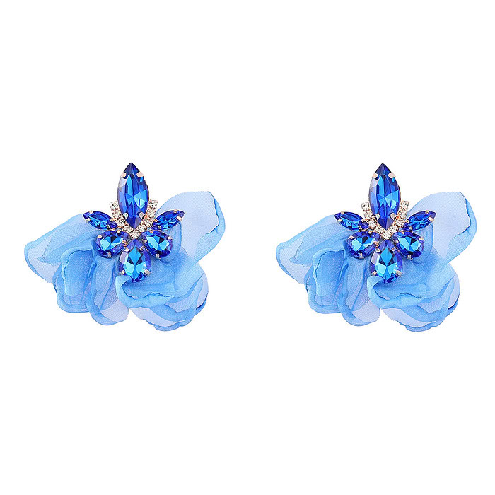 Schwarz Blumen Stecker Ohrringe – Bild 10