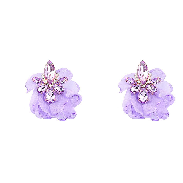 Schwarz Blumen Stecker Ohrringe – Bild 9