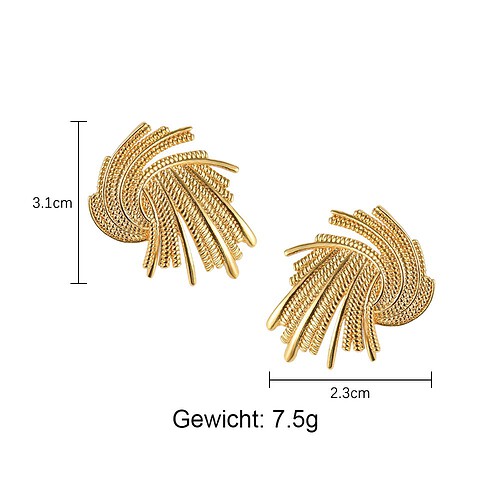 Gold Statement Ohrringe Stecker