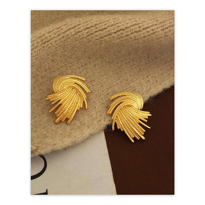 Gold Statement Ohrringe Stecker