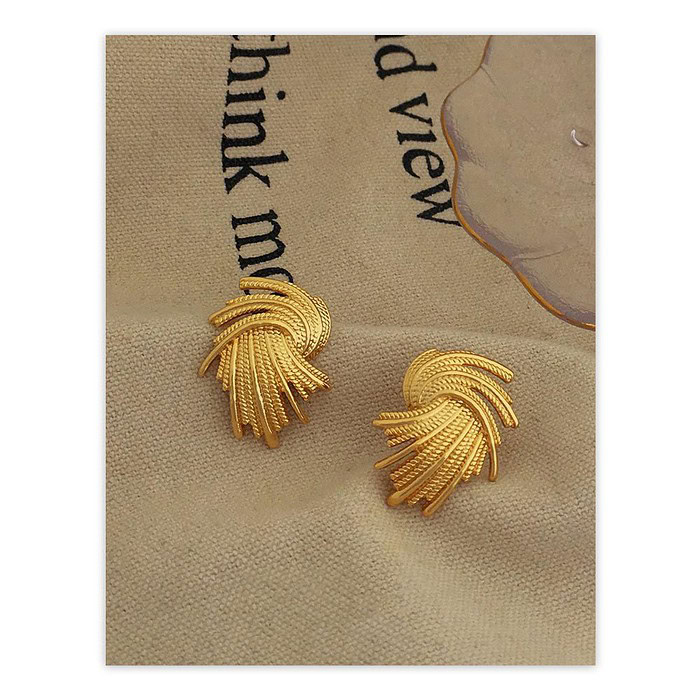 Gold Statement Ohrringe Stecker