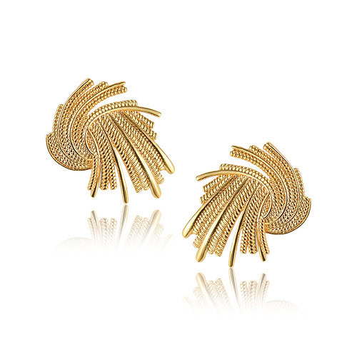 Gold Statement Ohrringe Stecker