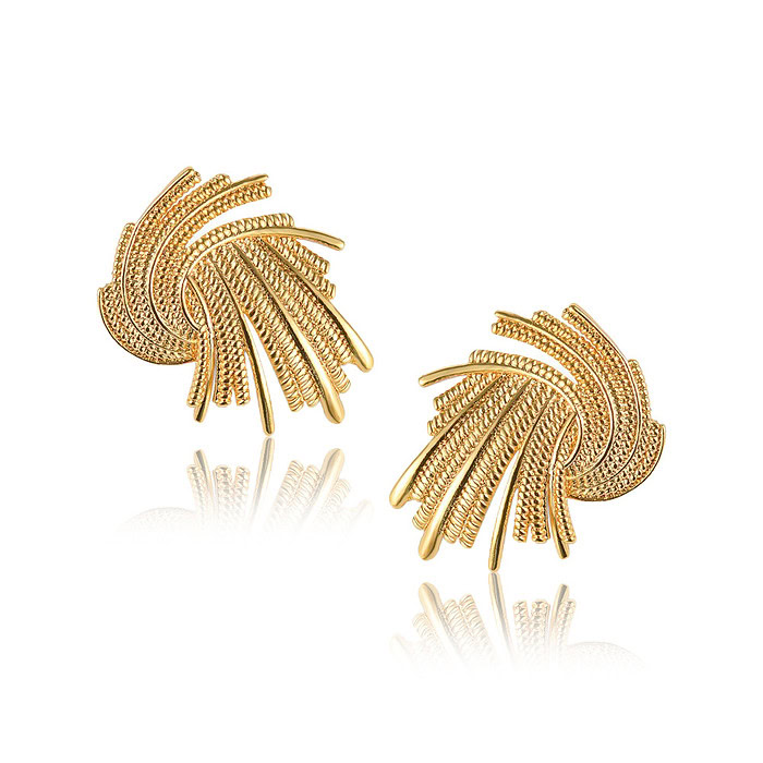 Gold Statement Ohrringe Stecker