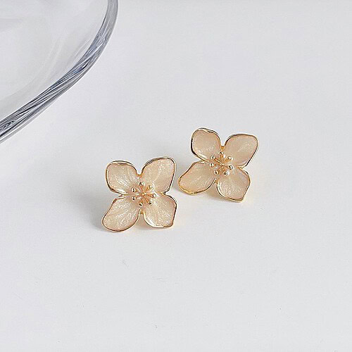 Blumen Ohrringe Stecker Glitzer
