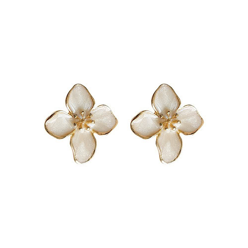 Blumen Ohrringe Stecker Glitzer