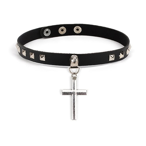 Gothic Kreuz Kette Schwarz
