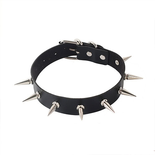 Schwarz Gothic Kette Nieten