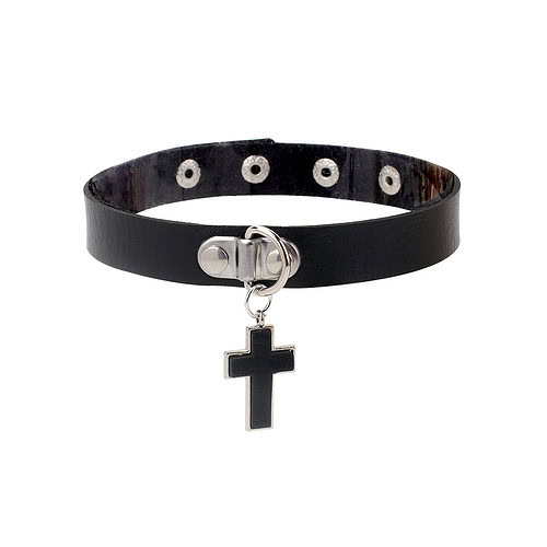 Damen Gothic Kette Kreuz