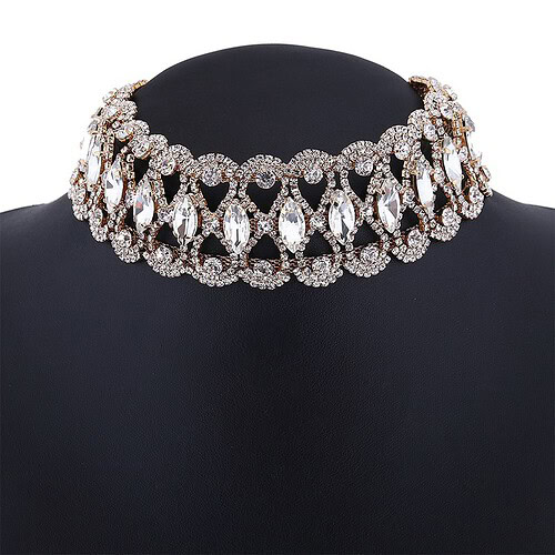 Damen Choker Kette Strass