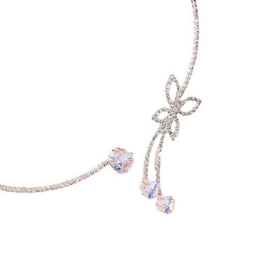 Choker Kette Strass Silber