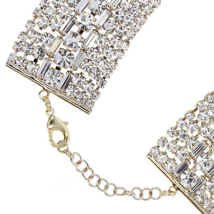 Strass Choker Kette Gold