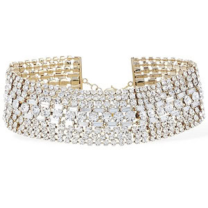 Strass Choker Kette Gold