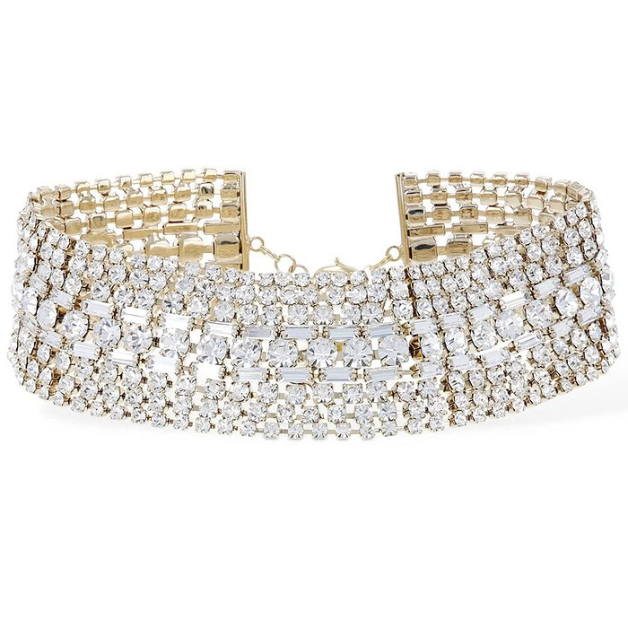 Strass Choker Kette Gold