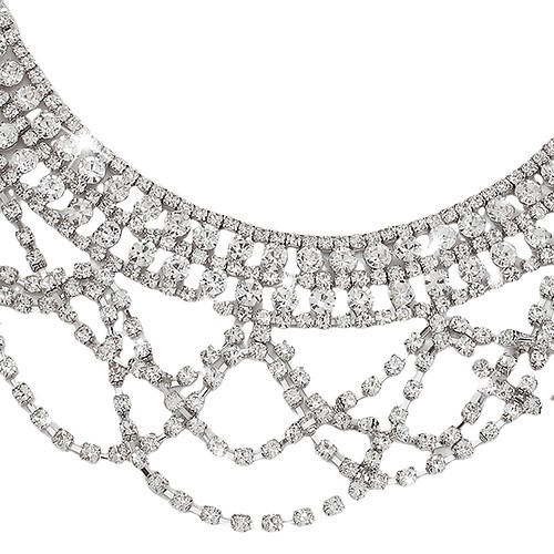 Strass Kette Choker Feingliedrig