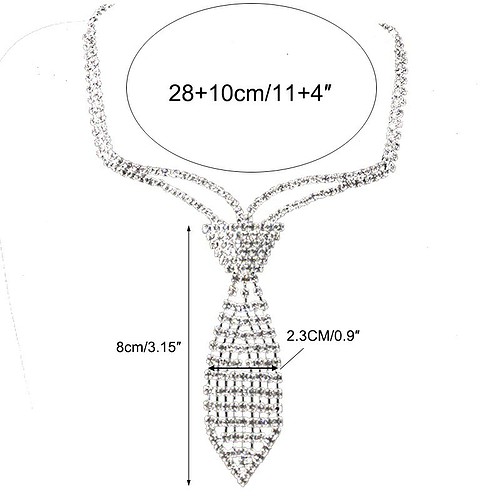 Strass Kette krawatte