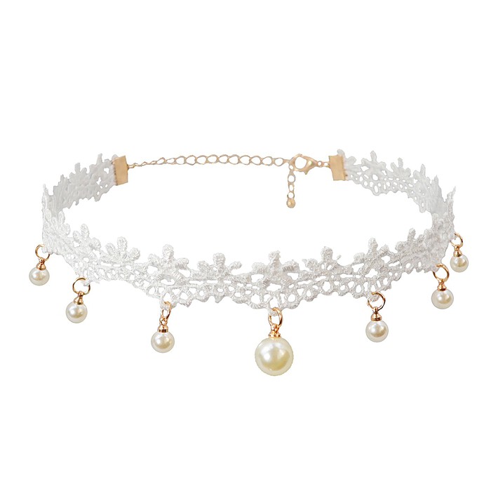 Damen Gothic Kette Weiße