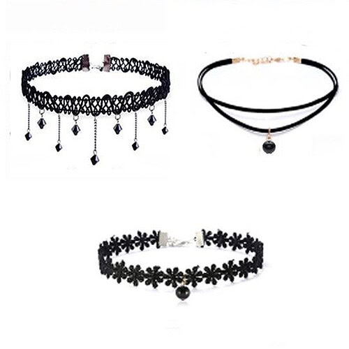 Schwarz Kette Punk 3 Set