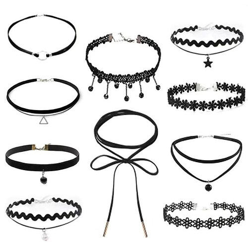Punk Schwarz Kette Punk 10 Set
