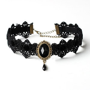 Gothic Kette Damen Samtspitze