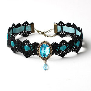 Gothic Kette Damen Samtspitze