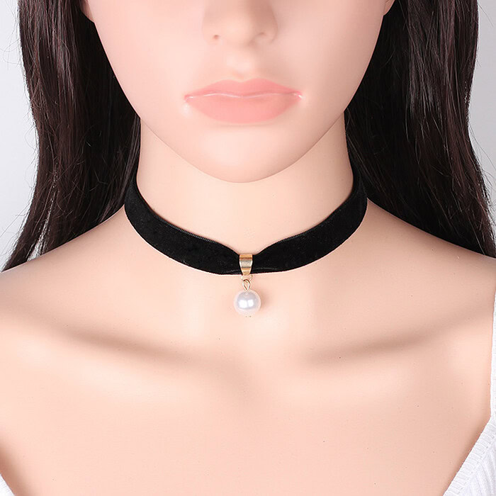Gothic Kette Damen Perlen