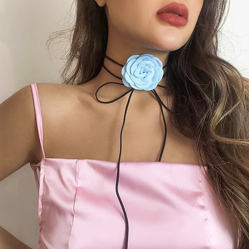 Damen Choker Blume Kette