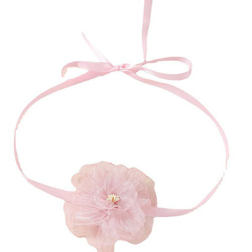 Damen Choker Blume Kette Pink