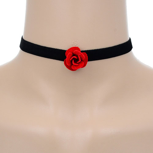 Rot Blume Kette Choker