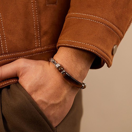 Edelstahl Tigerauge Armband
