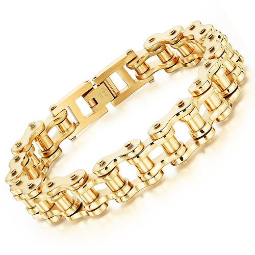 Goldenes Bike Gliederarmband