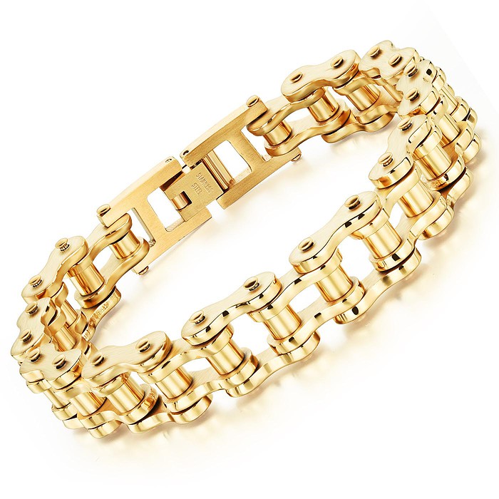 Goldenes Bike Gliederarmband