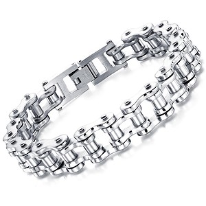 Bike Gliederarmband Silber