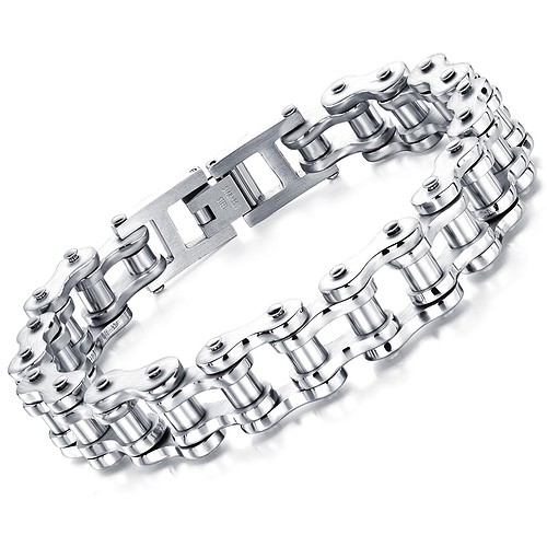 Bike Gliederarmband Silber
