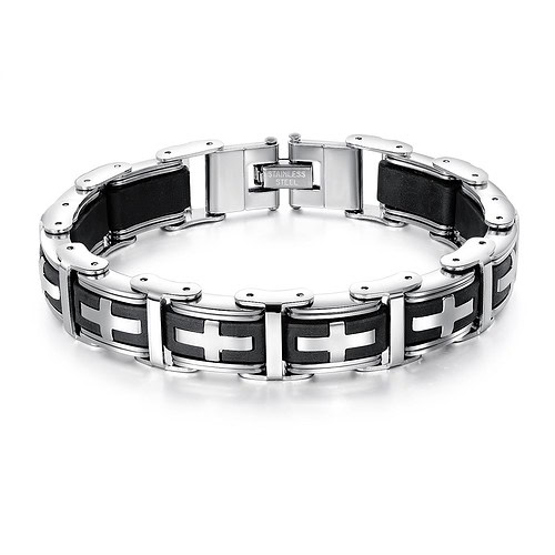 Kreuz Armband Silikon