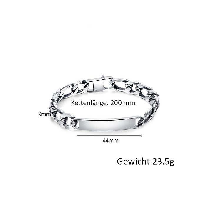 Silberne Armband Mit Gravur Männer – Bild 3