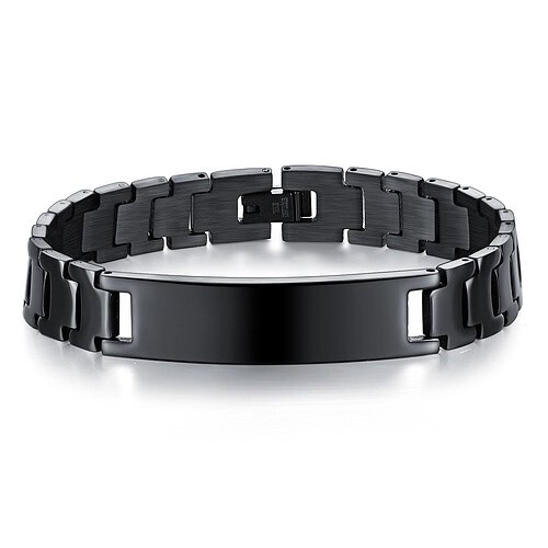 Schwarz Herren Armband