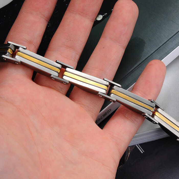 Fahrradkette Armband Titan
